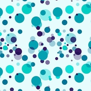 [Small] Circles Party Teal on Light Teal