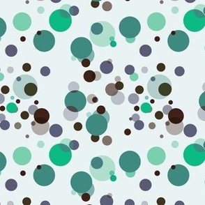 [Small] Circles Party Green Teal on soft Green