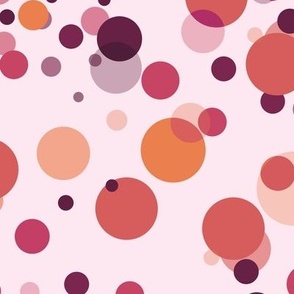 [Medium] Circles Party Pink Orange on Light Pink