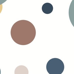 [Large] Circles Party Sage Blue Soft Yellow
