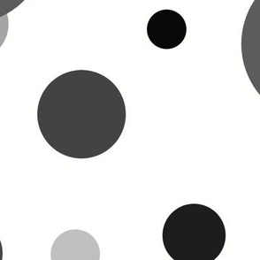 [Large] Circles Party Dark Gray on White