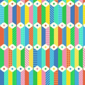 Geometric Colored Pencils Cross Stitch