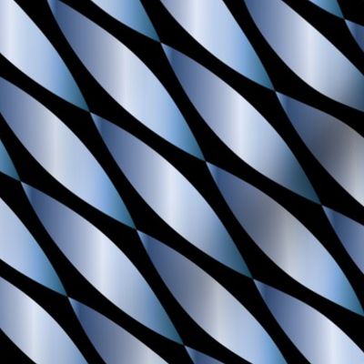 diagonal scales blue steel on black