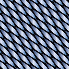 diagonal scales blue steel on black