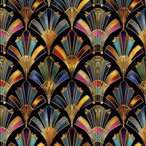 Geometric shapes, Bold colors, Zigzag patterns,Sunburst motifs,Streamline designs,Chrome accents,Jazz age,Luxe materials, Exotic influences, Floral motifs, Egyptian revival, Futuristic elements, Opulent style,Glamorous interiors,Symmetrical designs,Fine c