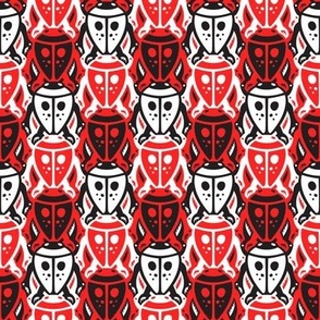 Beetle Tessellation (Red, White, Black)