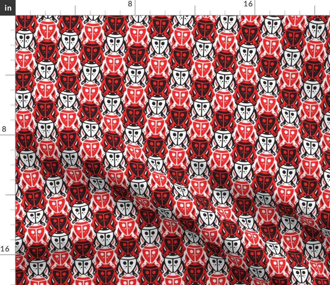 Beetle Tessellation (Red, White, Black)
