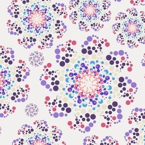 [Medium] Dots Mandala Pink on Light Pink