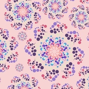 [Medium] Dots Mandala Pink on Pink Blush