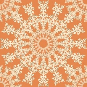Orange mandala symmetry 
