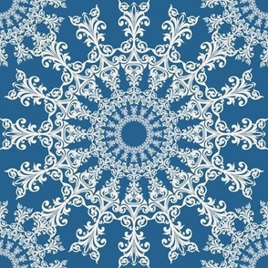 Blue mandala symmetry 
