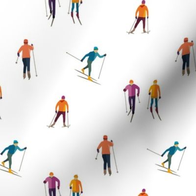 Colorful Cross Country Skiing - Small