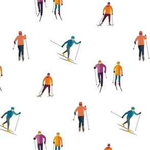 Colorful Cross Country Skiing - Small