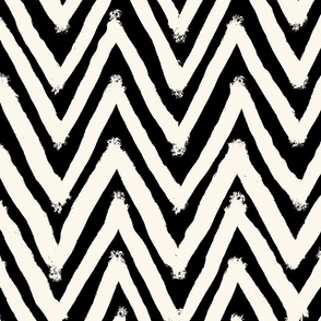 Hand drawn Chevron shapes - black and white