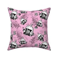 Alice in Wonderland black and white on  pale pink black flourish -  Teacups, Tophats and Quotes