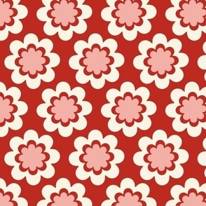 Retro Flowers - Poppy Red