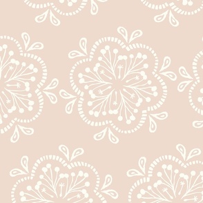 Prairie Lace Cream on Blush - XL