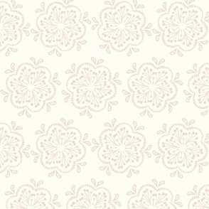 Prairie Lace Blush on Cream - Large