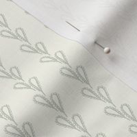 Lacy Leaves Pale Sage Green on Cream - Small