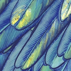 Thunderbird blue feathers| Abstract Animal Print curtains design challenge | Hand painted 