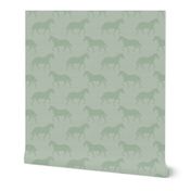 Large Subtle Trotting Horse Silhouette, Sage Green