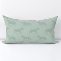 Large Subtle Trotting Horse Silhouette, Sage Green