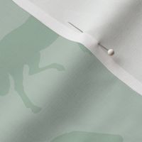 Large Subtle Trotting Horse Silhouette, Sage Green