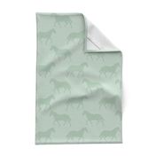 Large Subtle Trotting Horse Silhouette, Sage Green