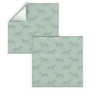 Large Subtle Trotting Horse Silhouette, Sage Green