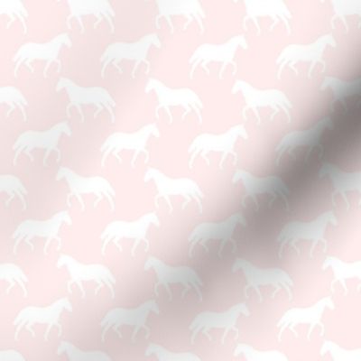 Small Subtle Trotting Horse Silhouette, Ballet Pink