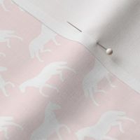 Small Subtle Trotting Horse Silhouette, Ballet Pink