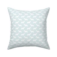 Small Subtle Trotting Horse Silhouettes, Duck Egg Blue