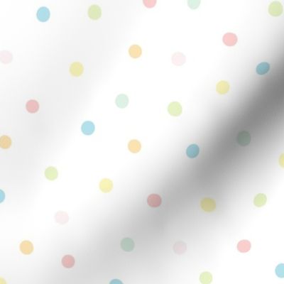 soft dots - cute bunny coordinate - pastel dots fabric and wallpaper