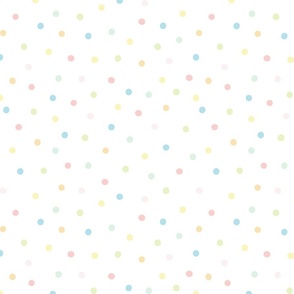 soft dots - cute bunny coordinate - pastel dots fabric and wallpaper