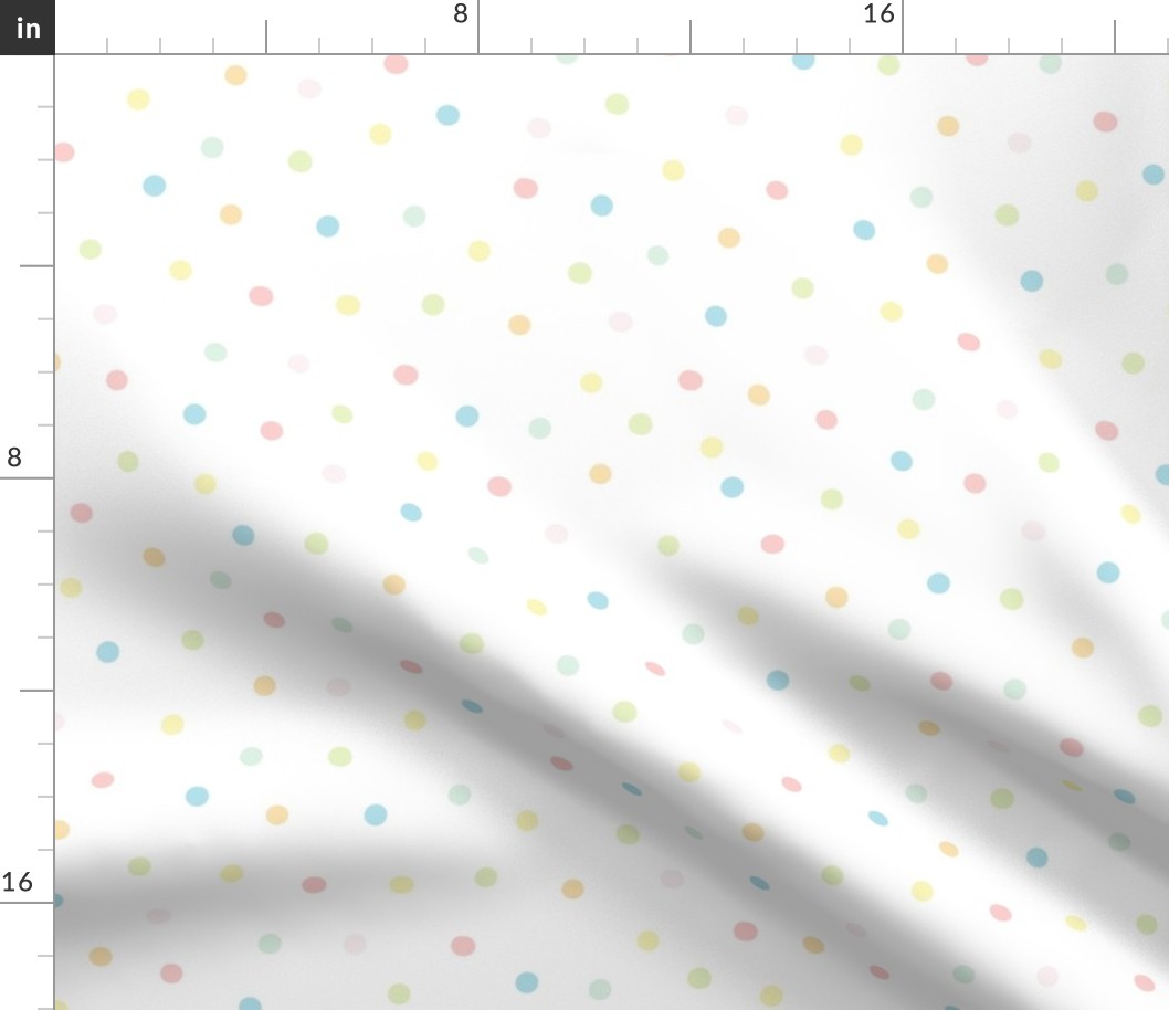 soft dots - cute bunny coordinate - pastel dots fabric and wallpaper