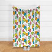 large cute balloons - colorful birthday balloons - multicolor balloon fabric and wallpaper