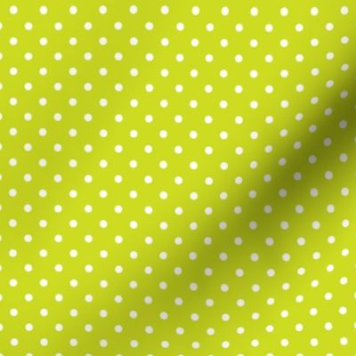 Polka Dots Bright Lime Citrus