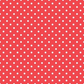 Polka Dots Fiery Flamingo Red