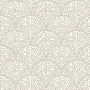 Prairie Scallop Cream on Pale Taupe - Large