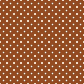 Polka Dots Umber Brown