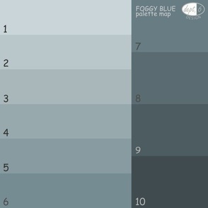 Foggy Blue Color Map: Dept 6 Design  Fog Blue Palette Map