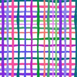 multi color plaid pink purple green medium 