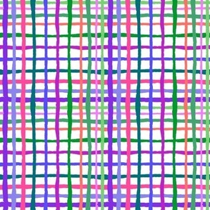 multi color plaid pink purple green small 