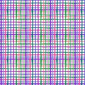 multi color plaid pink purple green extra small