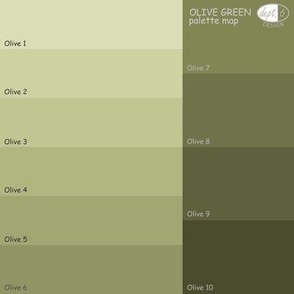 Olive Green Color Map: Dept. 6 Design Olive Palette Map