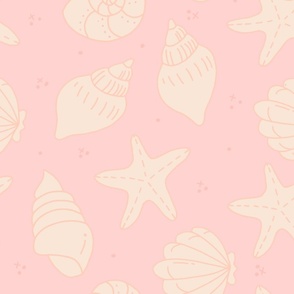 Seashells - Candy Pink - 19x19 Inch