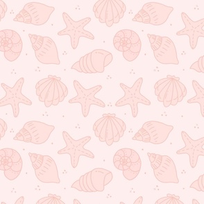  Seashells - Blush Pink - 10.5x10.5 Inch