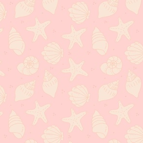 Seashells - Candy Pink - 10.5x10.5 Inch 