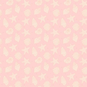 Seashells - Candy Pink - 6x6 Inch 
