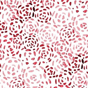 Venice mosaic in marsala shades - watercolor brush stroke kaleidoskope - monochrome circles - modern pattern for home decor wallpaper bedding a233-7